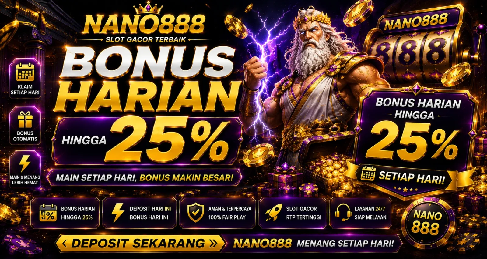 Nikmati Bonus Harian Hingga 25%