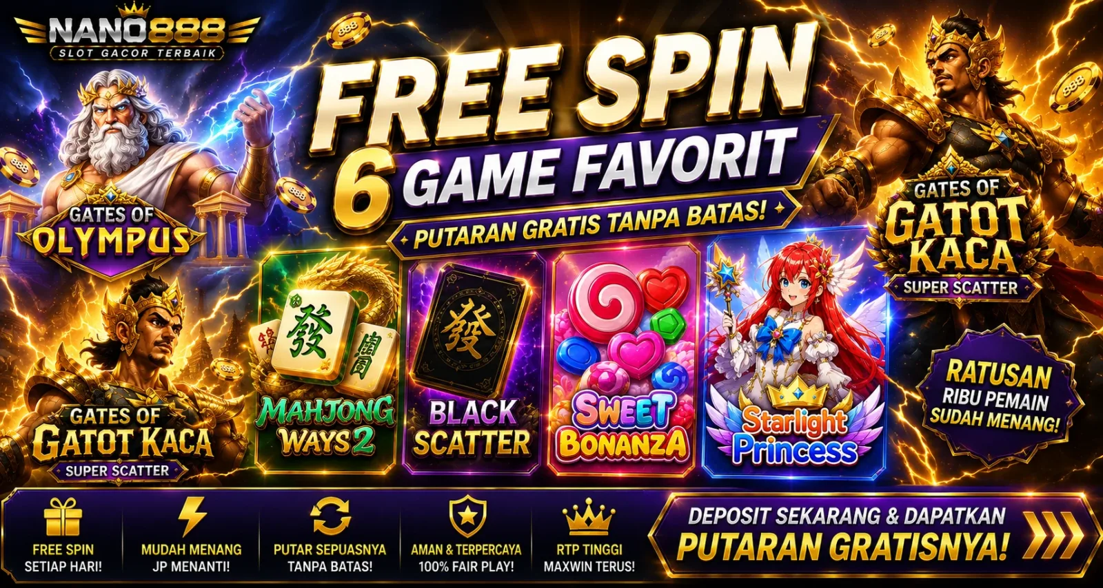 Bonus Free Spin 6 Games Terbaik